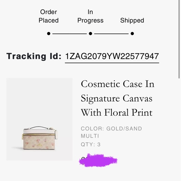 COACH Makeup Case In Signature Canvas With Floral Print AUTHENTIC New!! - Picture 7 of 7